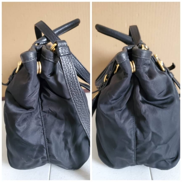 PRADA Tessuto Nylon Leather Satchel Bag - Picture 7 of 8